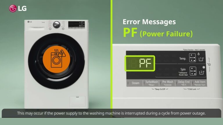 Cuál es el significado del código de error PF en lavadoras LG 5 Cuál es el significado del código de error PF en lavadoras LG